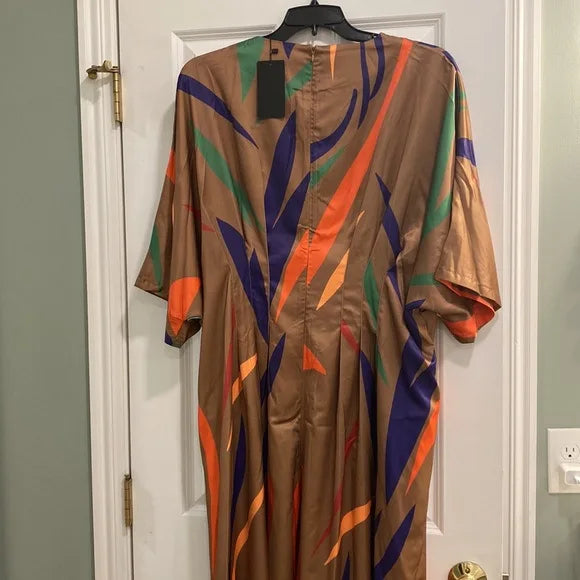 Averelle™ | Printed V-Neck Wide-Leg Jumpsuit