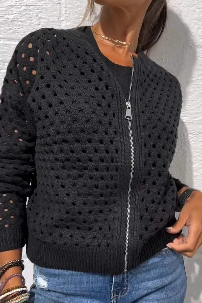 BreezeWeave™ Zip Cardigan