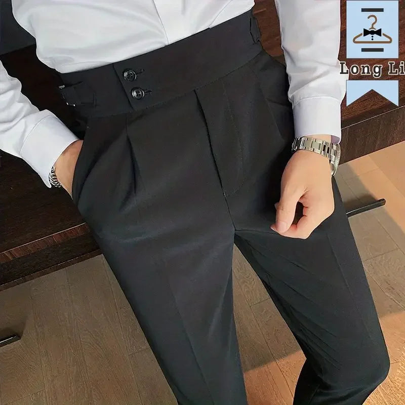 Dawson™ | British Slim-Fit High-Waist Suit Pants for Men