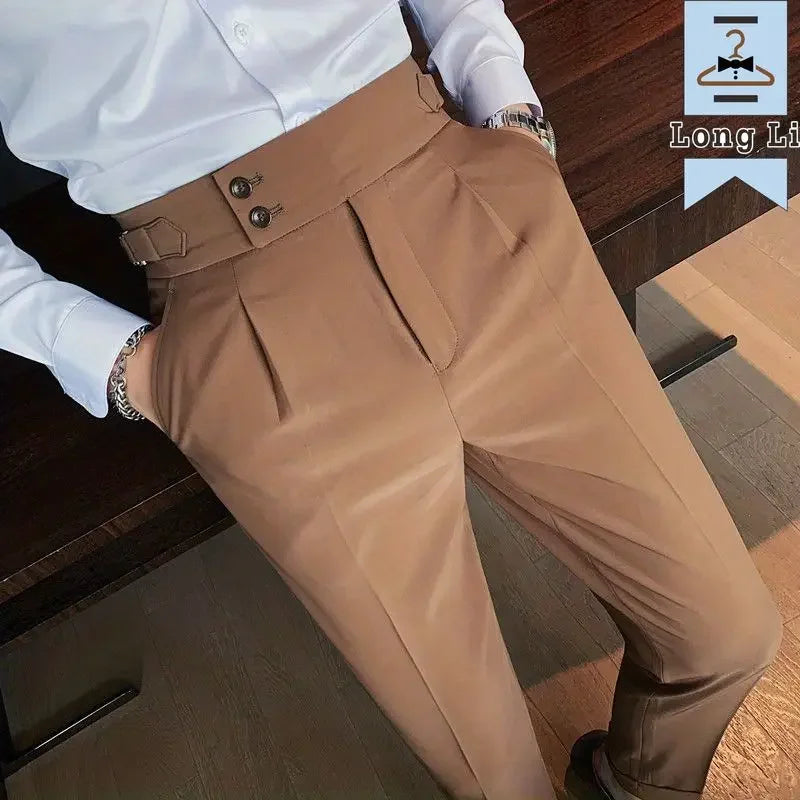 Dawson™ | British Slim-Fit High-Waist Suit Pants for Men