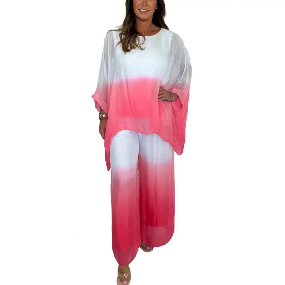Summer Chiffon Gradient 2-Piece Set for Women