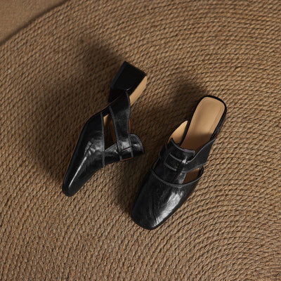 Ivora – Genuine Leather Slip-On Mules