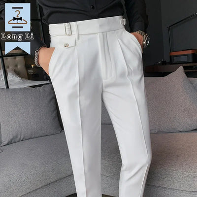 Dawson™ | British Slim-Fit High-Waist Suit Pants for Men