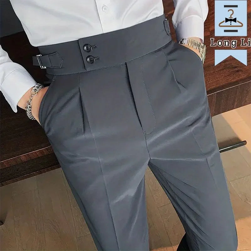 Dawson™ | British Slim-Fit High-Waist Suit Pants for Men