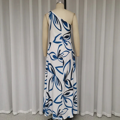 Ellafads™ | One-Shoulder Summer Maxi Dress