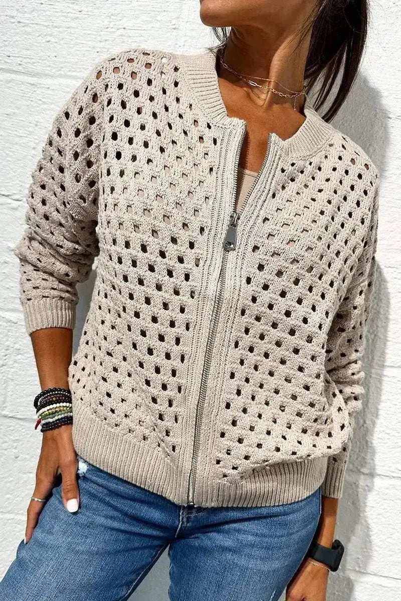 BreezeWeave™ Zip Cardigan