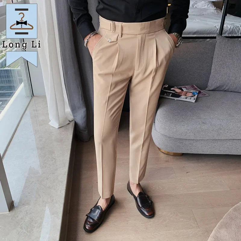 Dawson™ | British Slim-Fit High-Waist Suit Pants for Men
