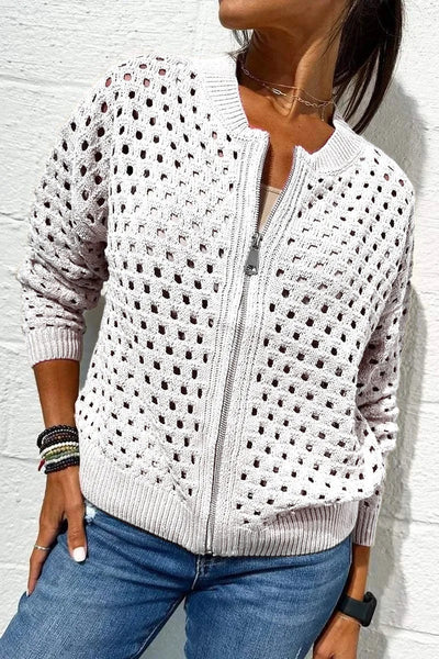 BreezeWeave™ Zip Cardigan