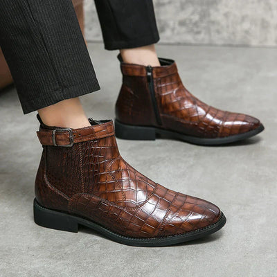 Dylan™ | Buckle Faux Leather Boots