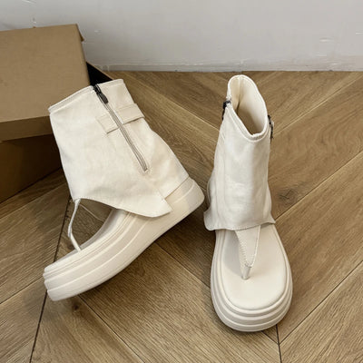 Arlette™ | Hollow-Out Summer Mid-Calf Boots