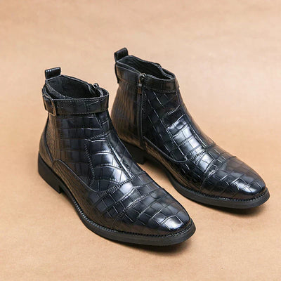 Dylan™ | Buckle Faux Leather Boots
