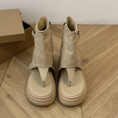 Arlette™ | Hollow-Out Summer Mid-Calf Boots