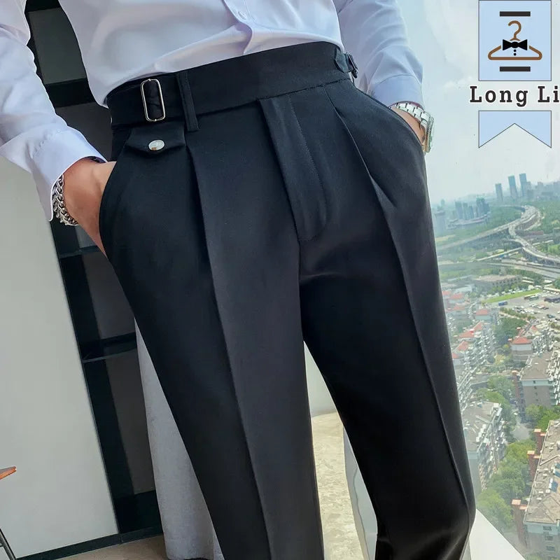 Dawson™ | British Slim-Fit High-Waist Suit Pants for Men