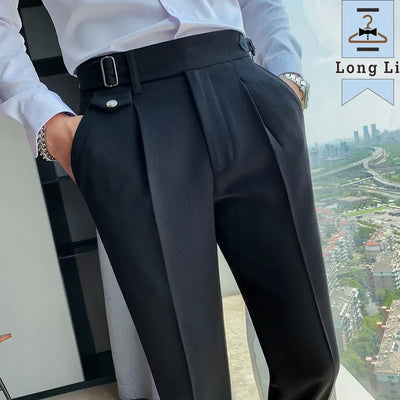 Dawson™ | British Slim-Fit High-Waist Suit Pants for Men