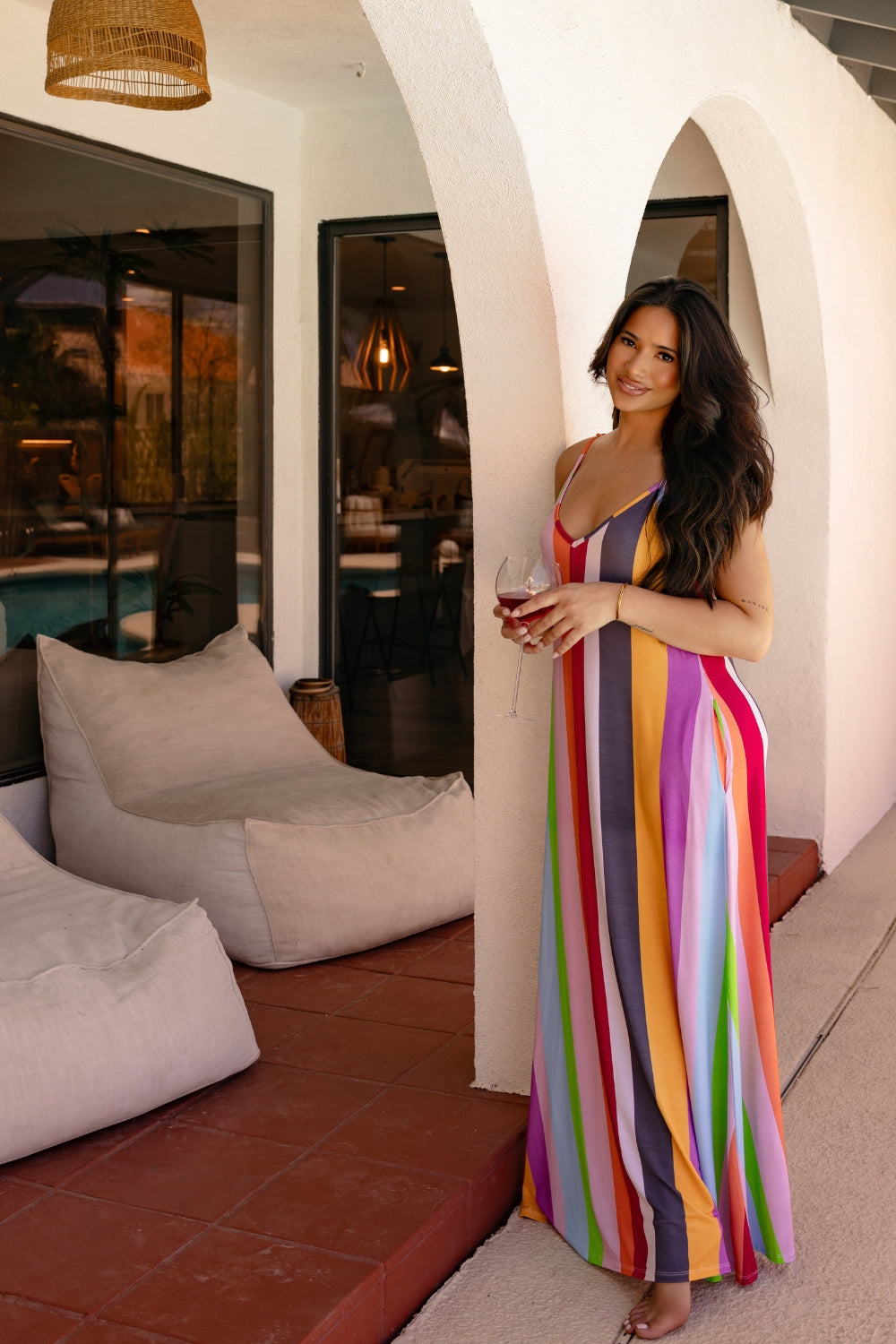 GoddessFlow™ Striped Maxi
