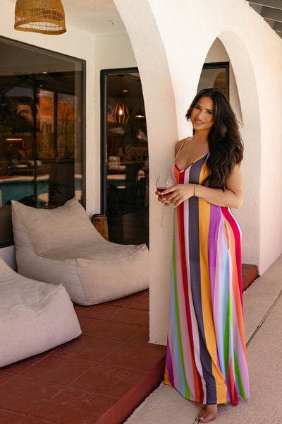 GoddessFlow™ Striped Maxi