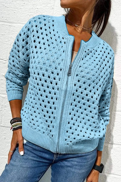 BreezeWeave™ Zip Cardigan
