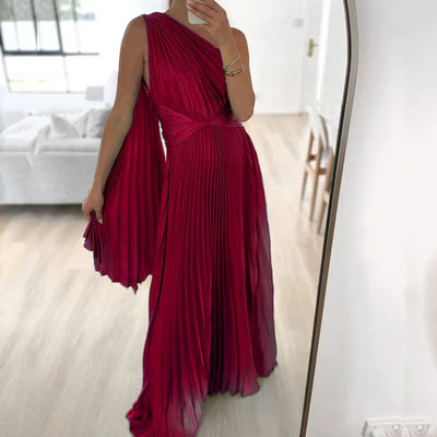 Avelisse™ | Off-Shoulder Pleated Maxi Dress