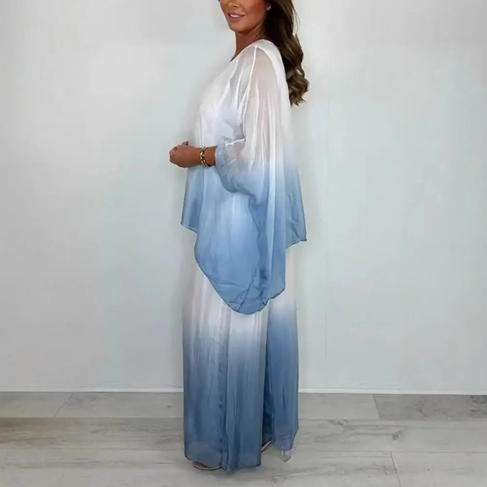 Summer Chiffon Gradient 2-Piece Set for Women