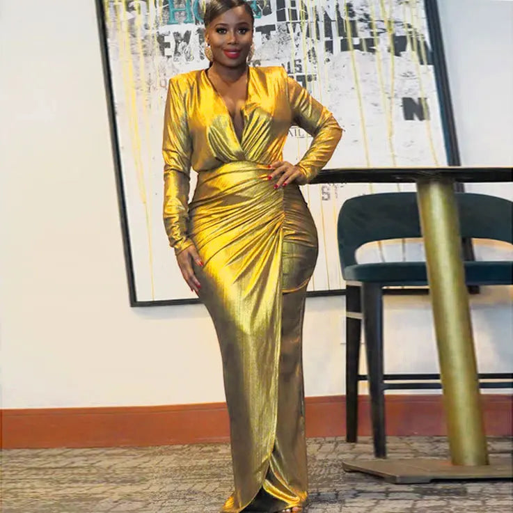 Valencia™ | Radiant Bronze Bodycon Dress