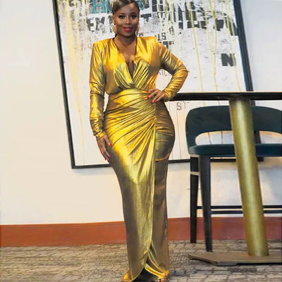 Valencia™ | Radiant Bronze Bodycon Dress