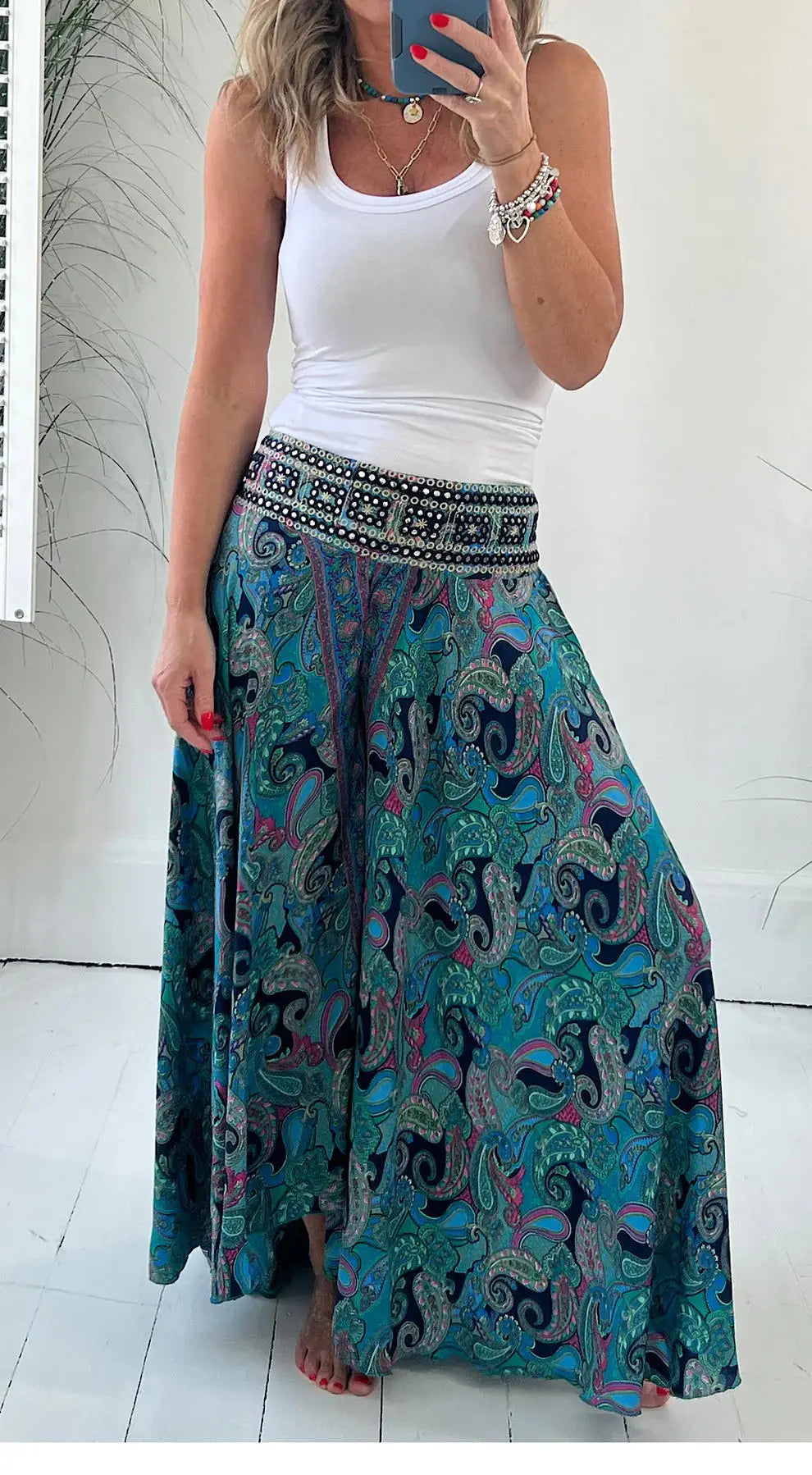 Alverra™ | Elastic Waist Wide-Leg Summer Pants