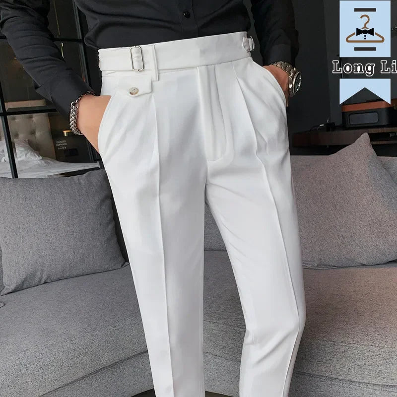 Dawson™ | British Slim-Fit High-Waist Suit Pants for Men