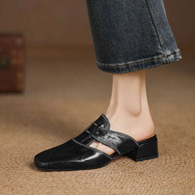 Ivora – Genuine Leather Slip-On Mules