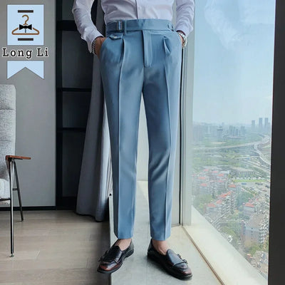 Dawson™ | British Slim-Fit High-Waist Suit Pants for Men