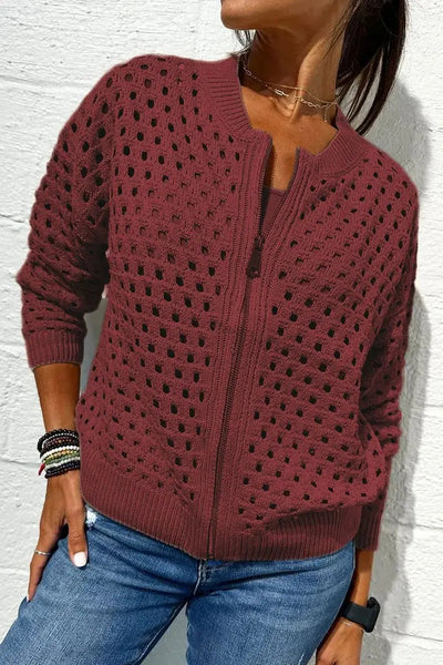 BreezeWeave™ Zip Cardigan
