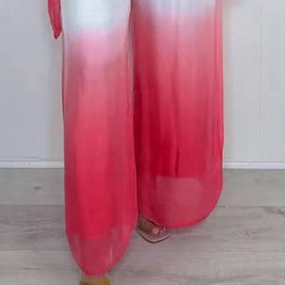 Summer Chiffon Gradient 2-Piece Set for Women