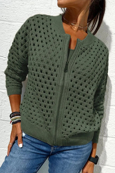 BreezeWeave™ Zip Cardigan