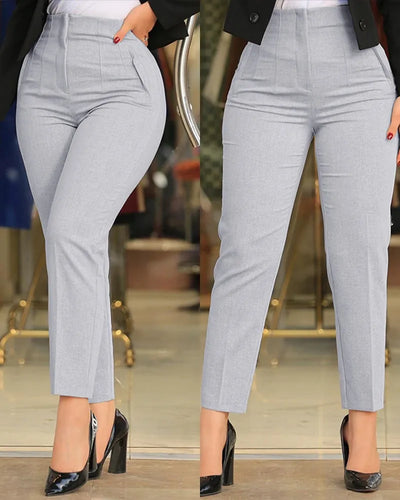 Elaris™ | Elegant High-Waist Cropped Work Pants