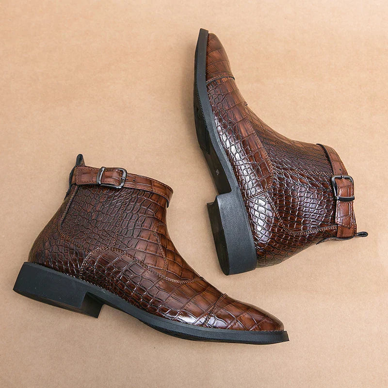 Dylan™ | Buckle Faux Leather Boots