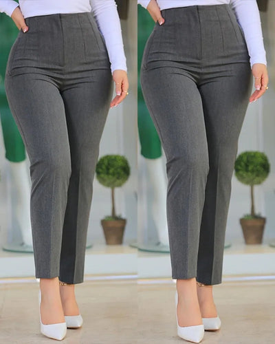 Elaris™ | Elegant High-Waist Cropped Work Pants