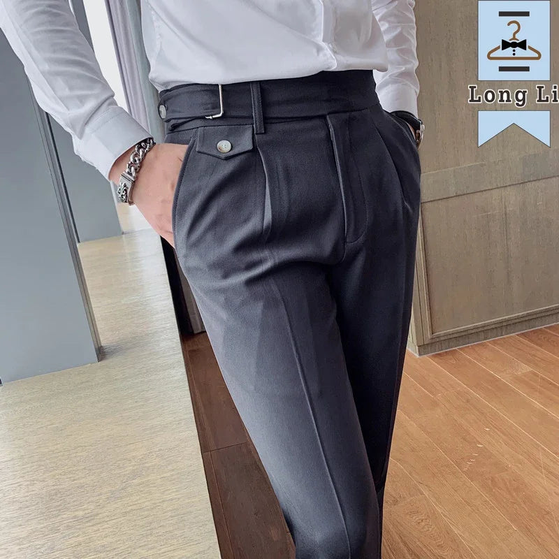 Dawson™ | British Slim-Fit High-Waist Suit Pants for Men