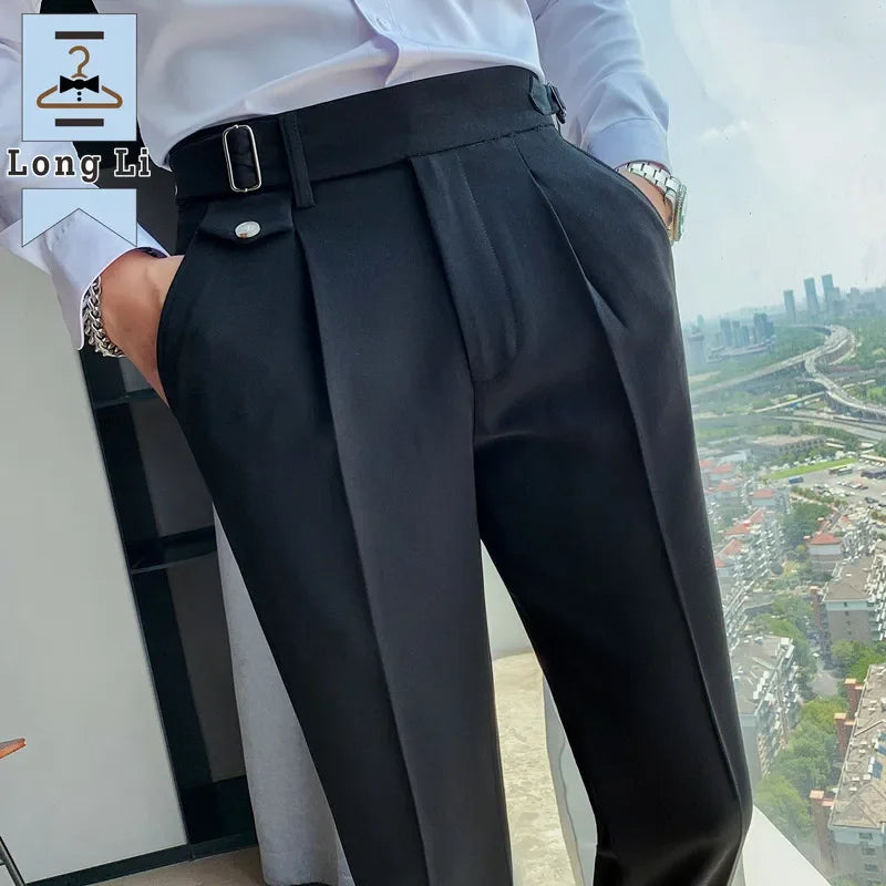 Dawson™ | British Slim-Fit High-Waist Suit Pants for Men