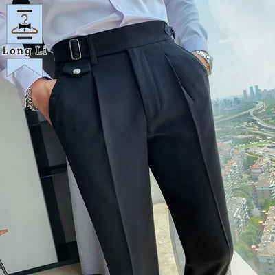 Dawson™ | British Slim-Fit High-Waist Suit Pants for Men