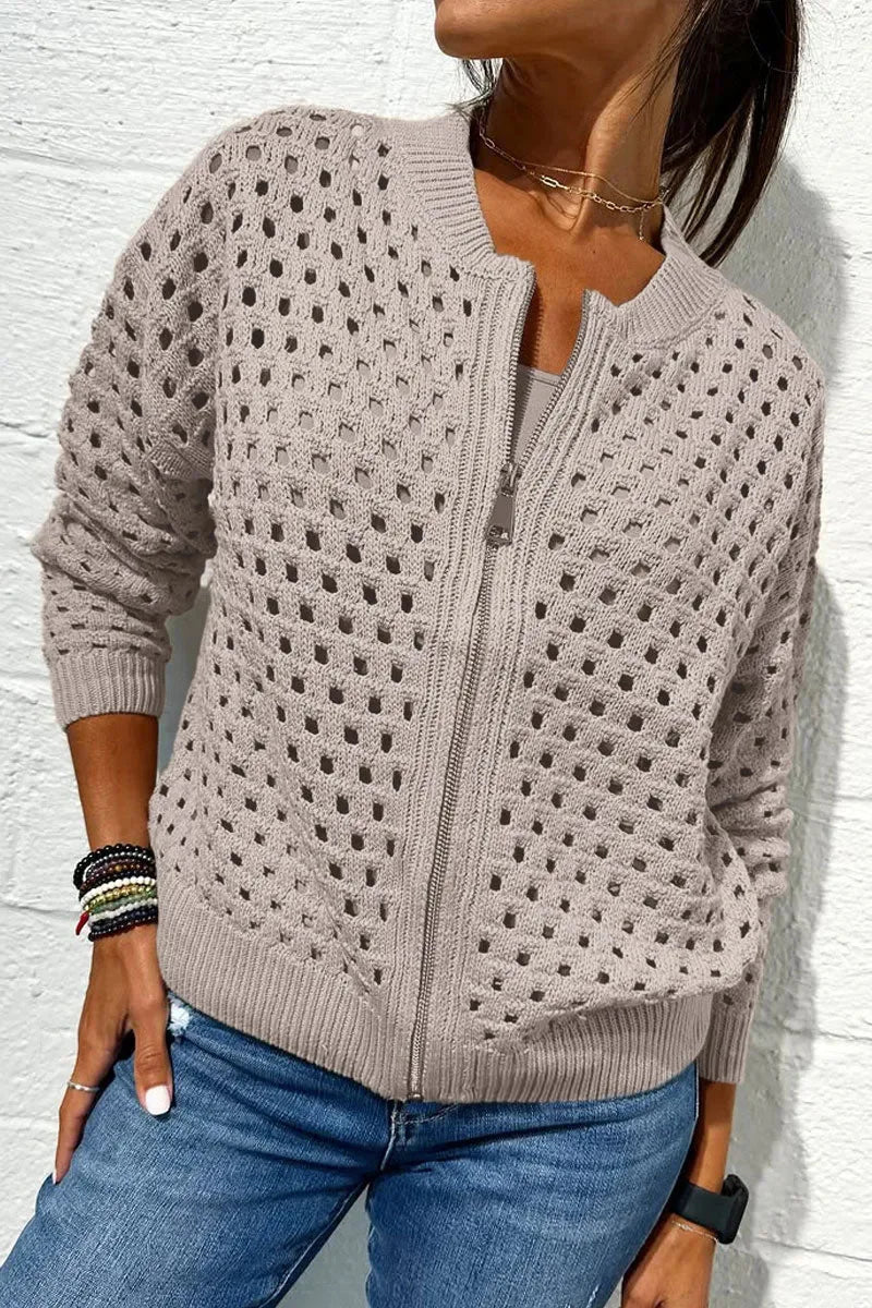 BreezeWeave™ Zip Cardigan