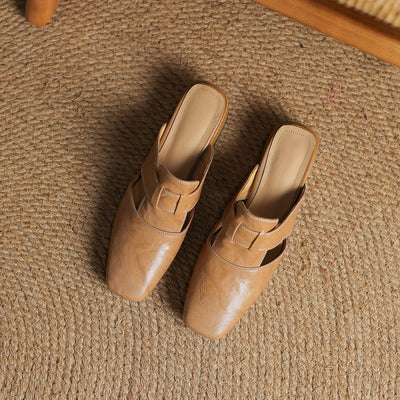 Ivora – Genuine Leather Slip-On Mules