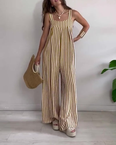 Marivelle™ | Loose Casual Striped Jumpsuit