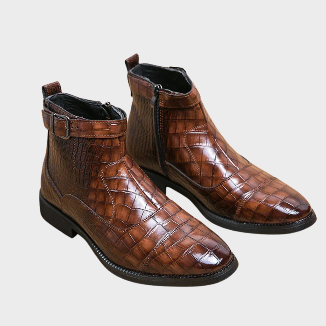 Dylan™ | Buckle Faux Leather Boots