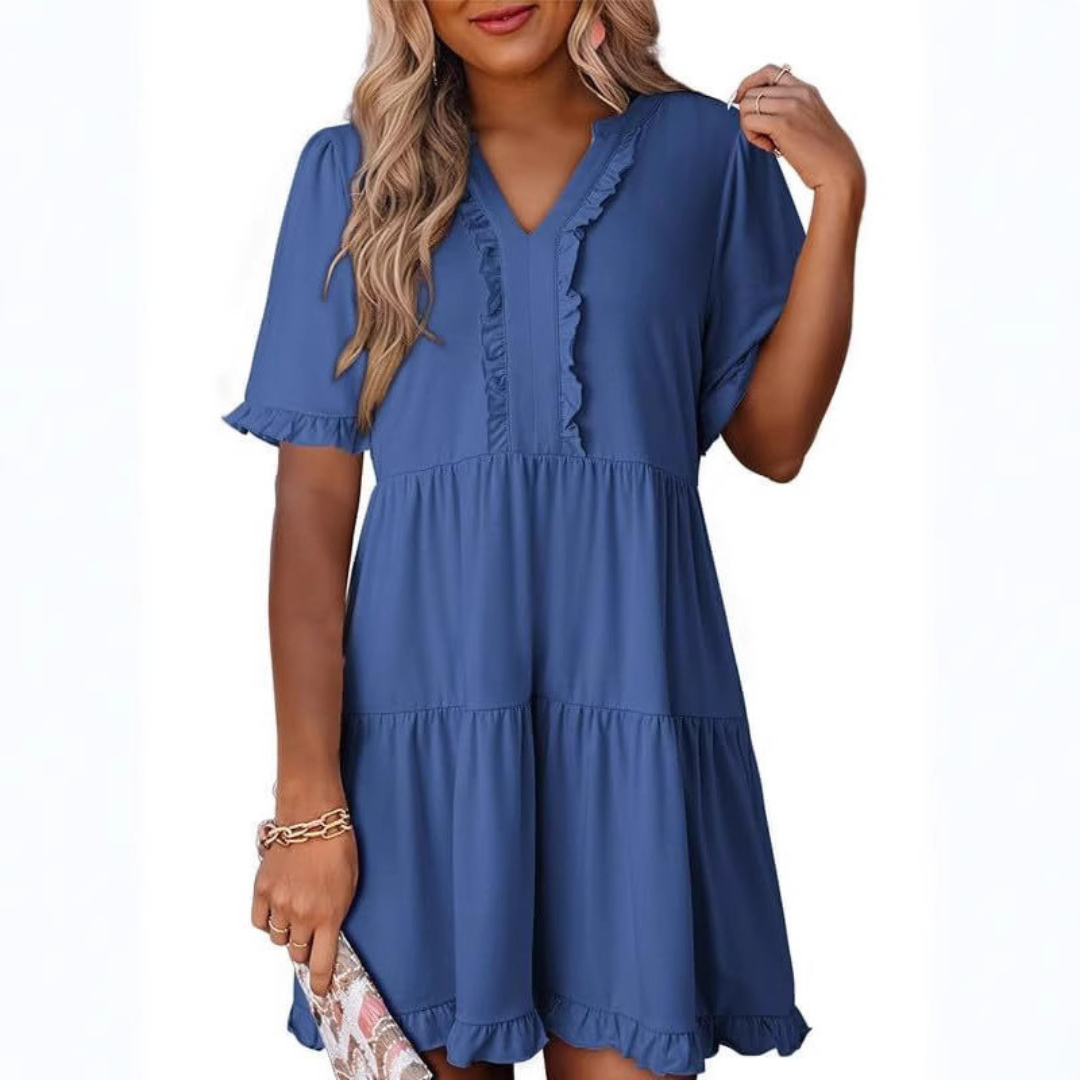 V-Neck Mini Dress