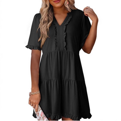 V-Neck Mini Dress