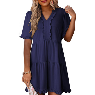 V-Neck Mini Dress