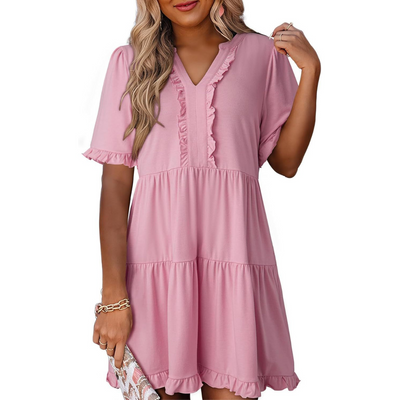 V-Neck Mini Dress