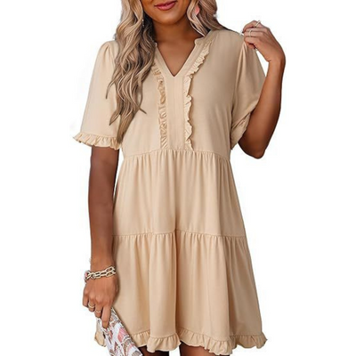 V-Neck Mini Dress