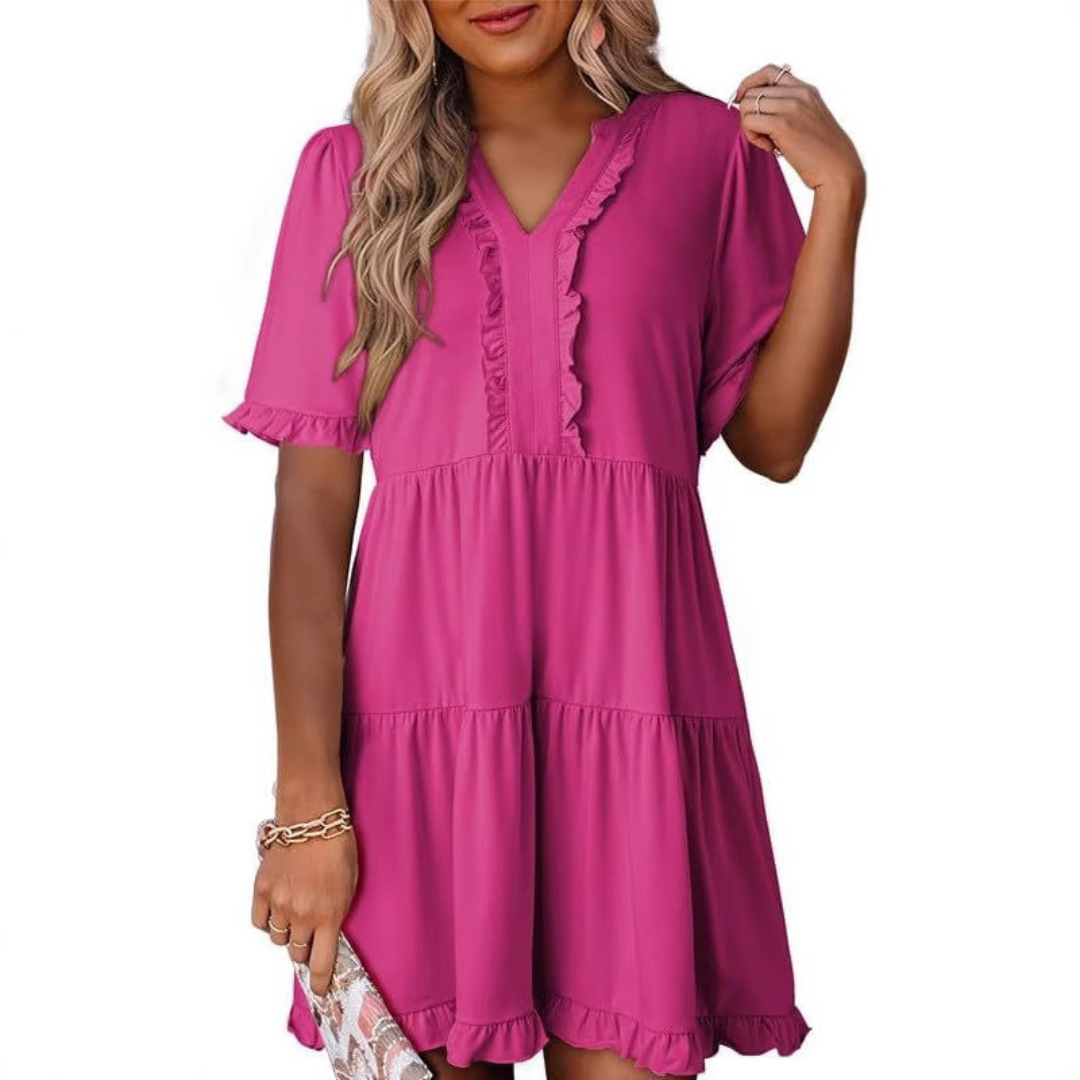 V-Neck Mini Dress