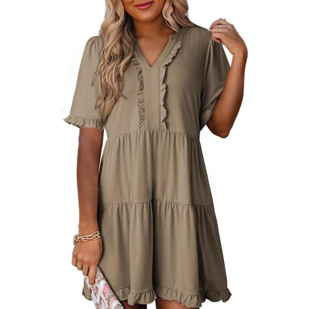 V-Neck Mini Dress