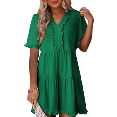 V-Neck Mini Dress